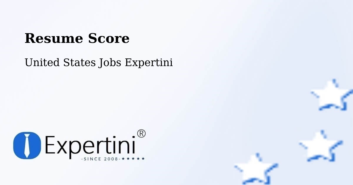 Resume Score & Job Description Match Tool – Gonzalez - United States Jobs Expertini